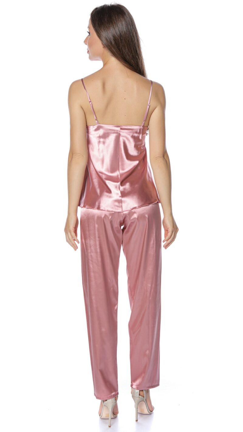 Set pijama dama satin roz Bella Lingerie PJ14M